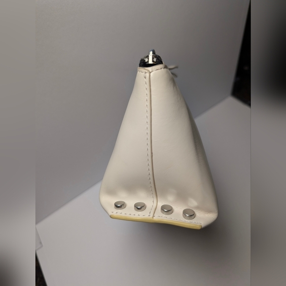 Small White leather AllSaints Anais Pouch Makeup Case (W/ Free Diptyque Samples) - Picture 8 of 14